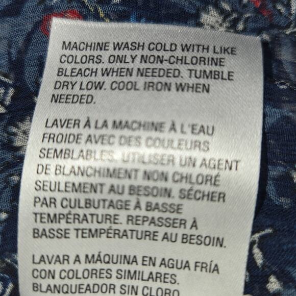 Style & Co Womens XL Top Sheer Cover Up Overlay Flowy Batwing Floral Striped - Picture 11 of 11